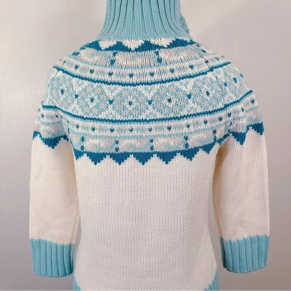 Banana Republic Fair Isle Merino Wool Button Neck Soft Sweater Fits Like Size S - Picture 3 of 16